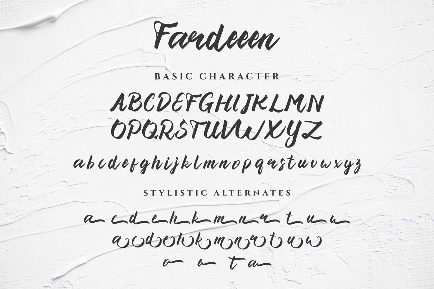 Fardeeen Font sample