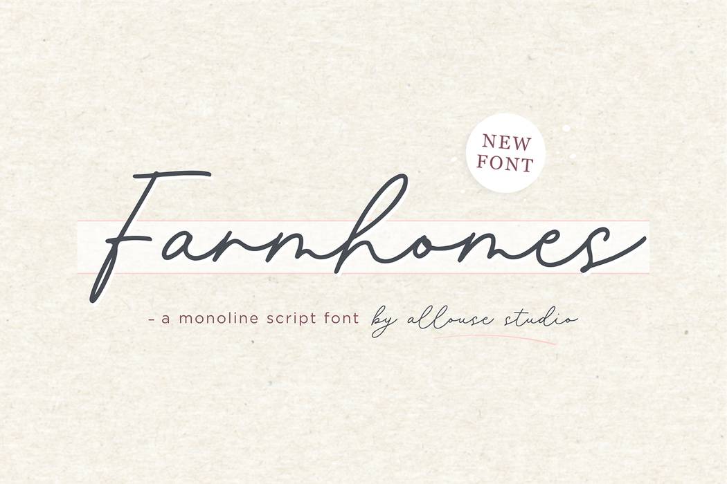 Farmhomes Font sample