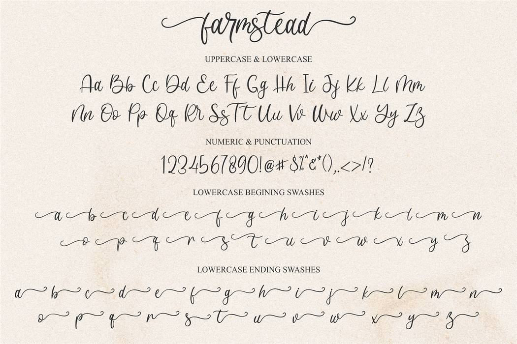 Farmstead Font sample