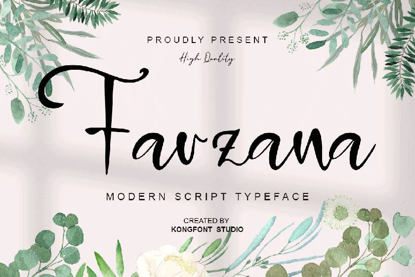 Farzana Font sample