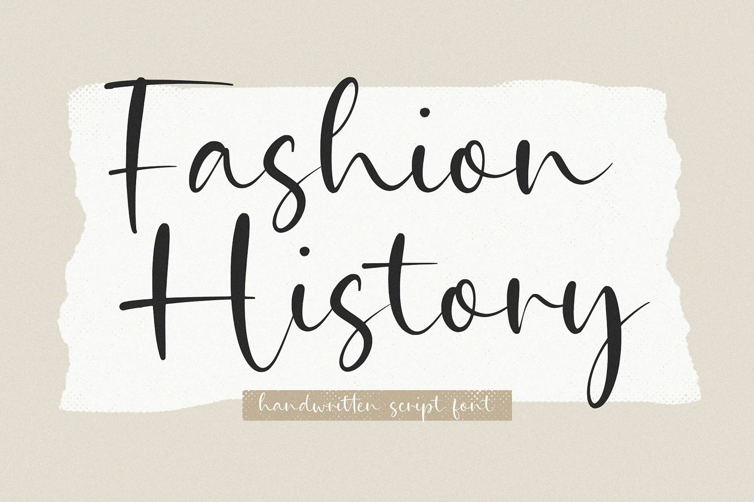 Fashion History Font sample