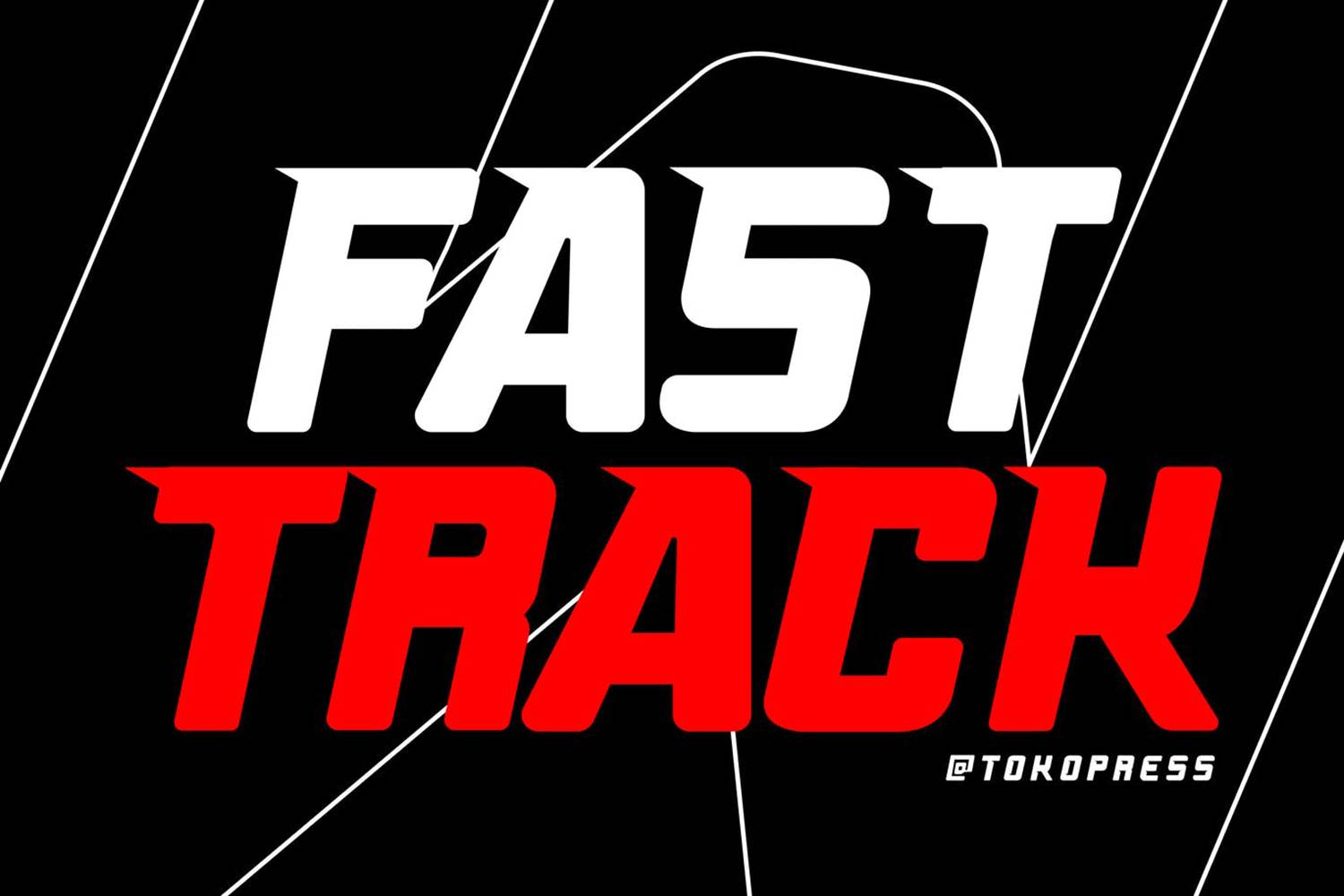 Fast Track Font sample