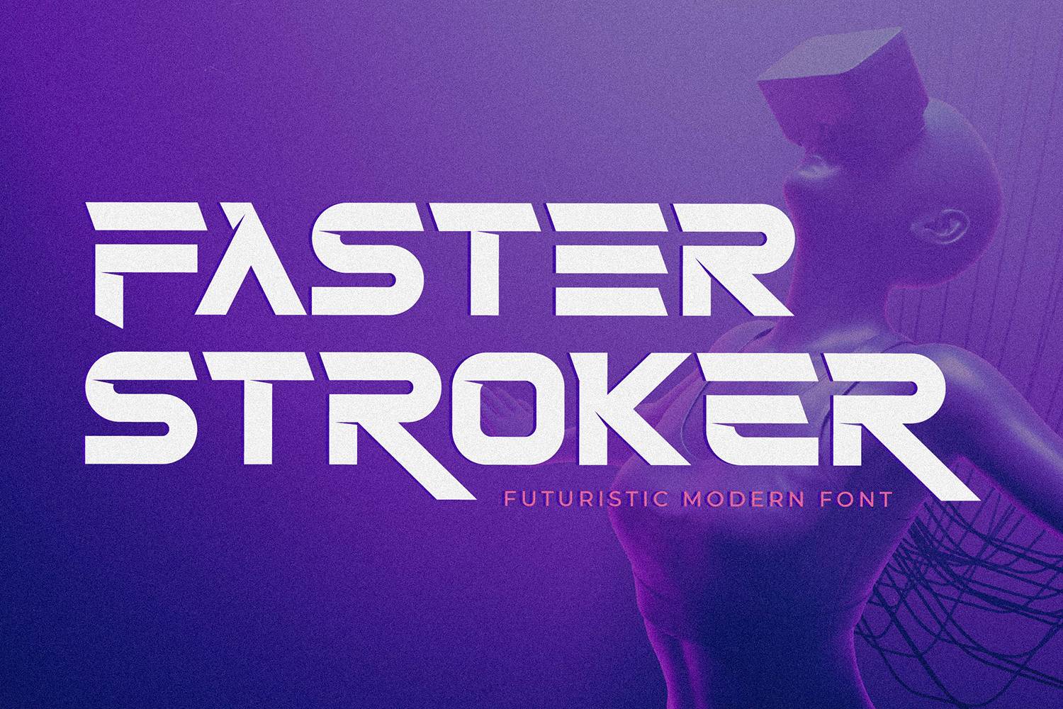 Faster Stroker Font sample
