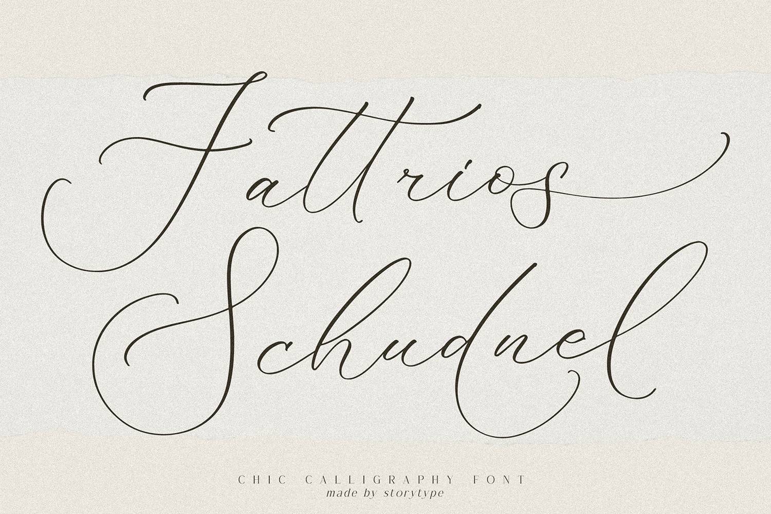 Fattrios Schudnel Font sample