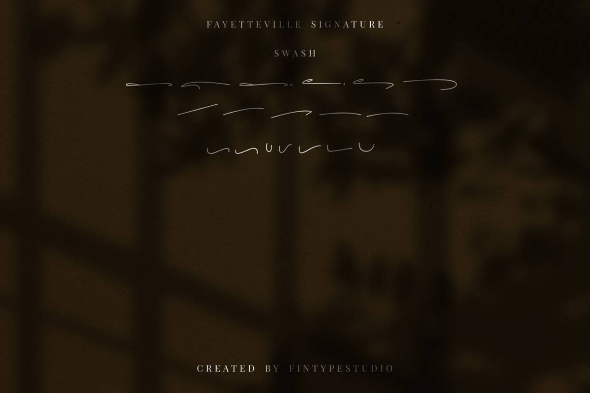 Fayetteville Signature Font sample