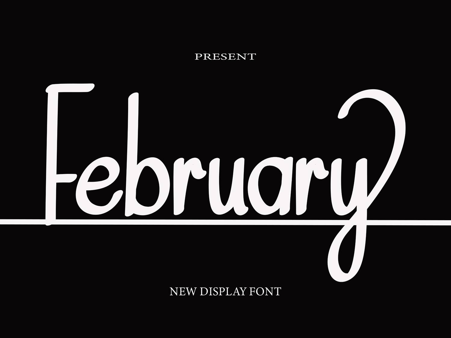 February Font sample