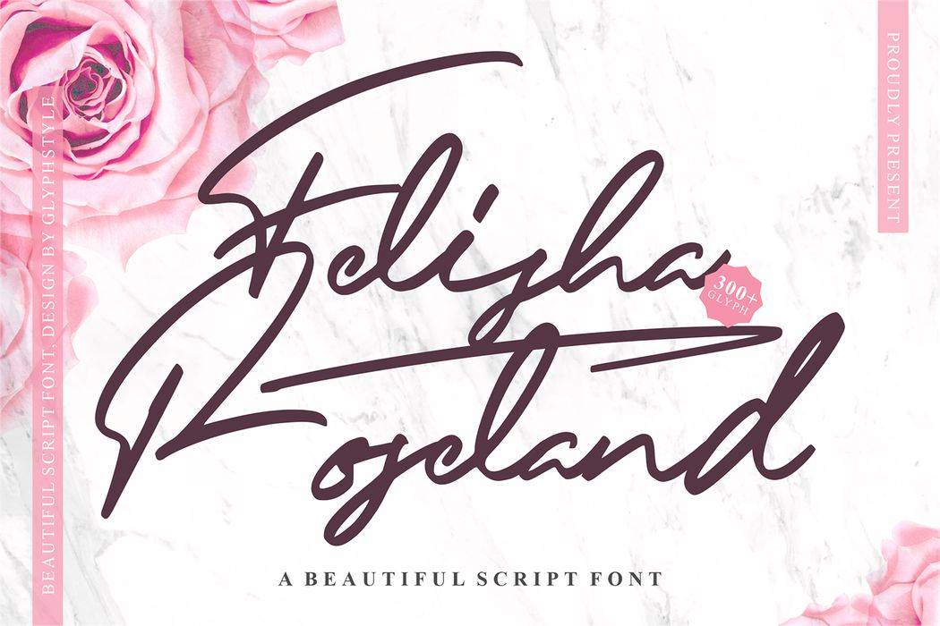 Felisha Roseland Font sample