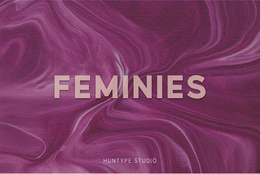 Feminies Font sample