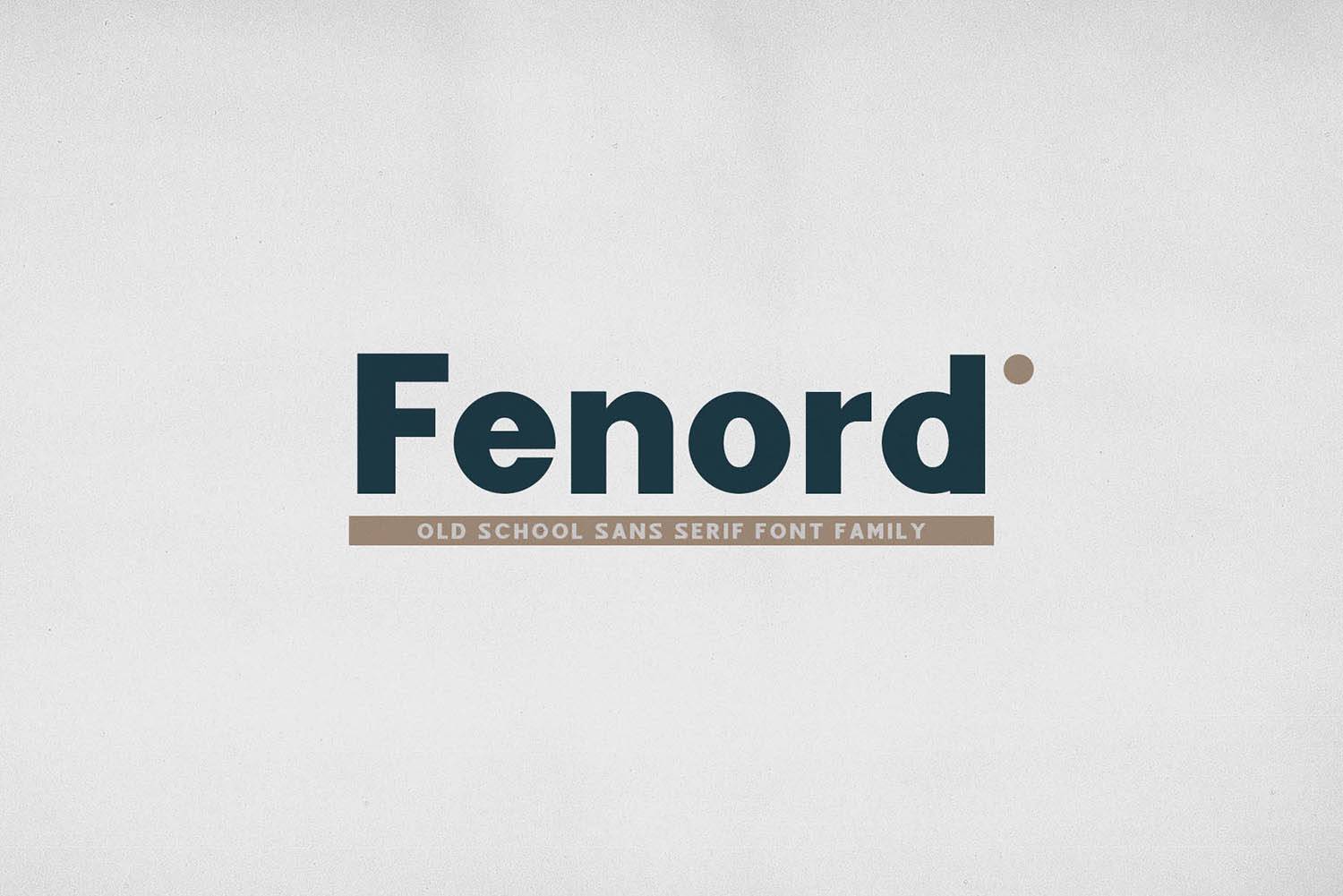 Fenord Font sample