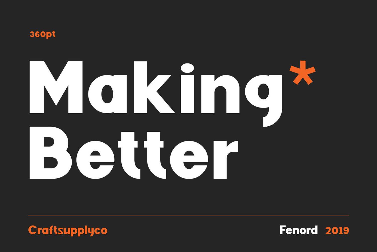 Fenord Font sample