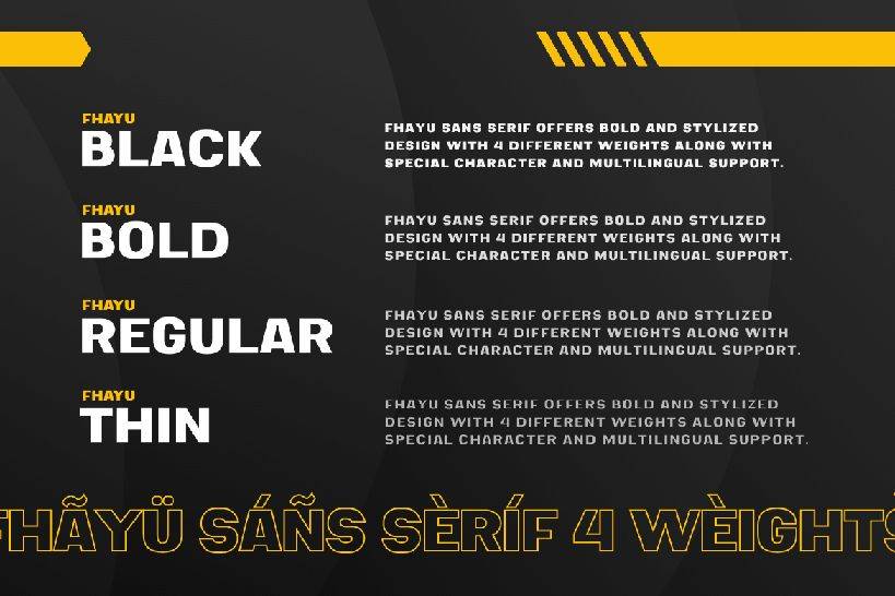 Fhayu Font sample