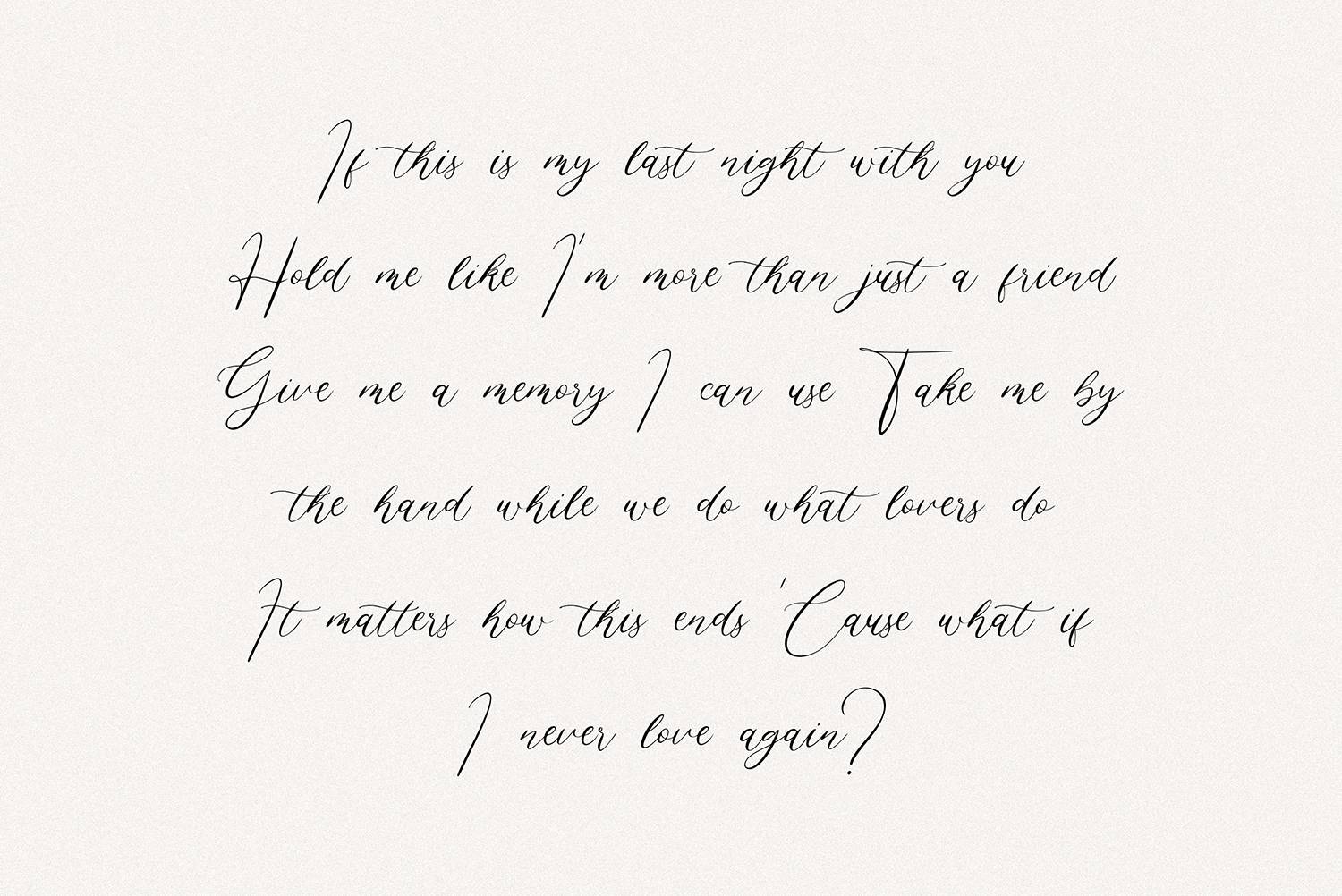 Firataline Font sample