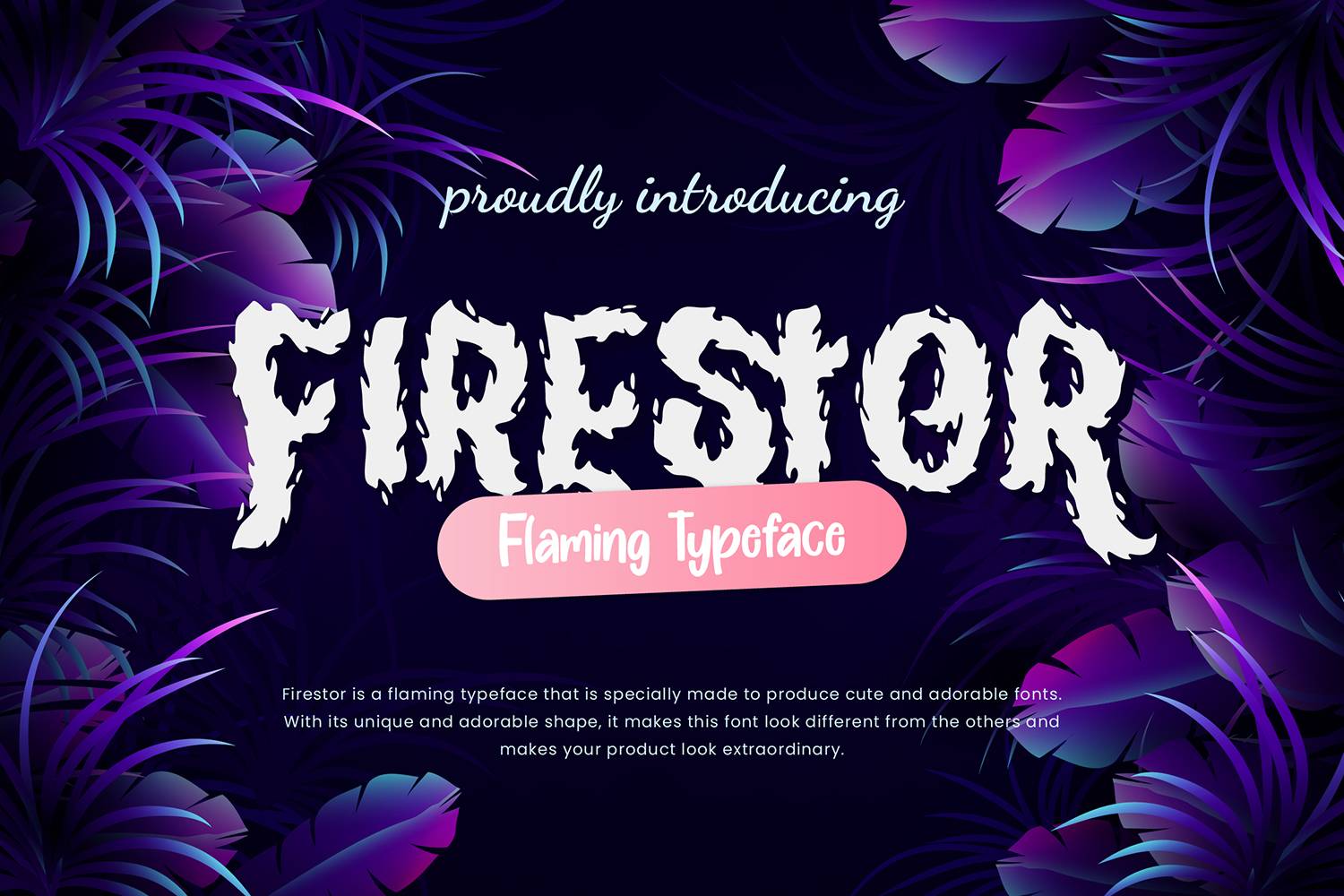Firestor Font sample