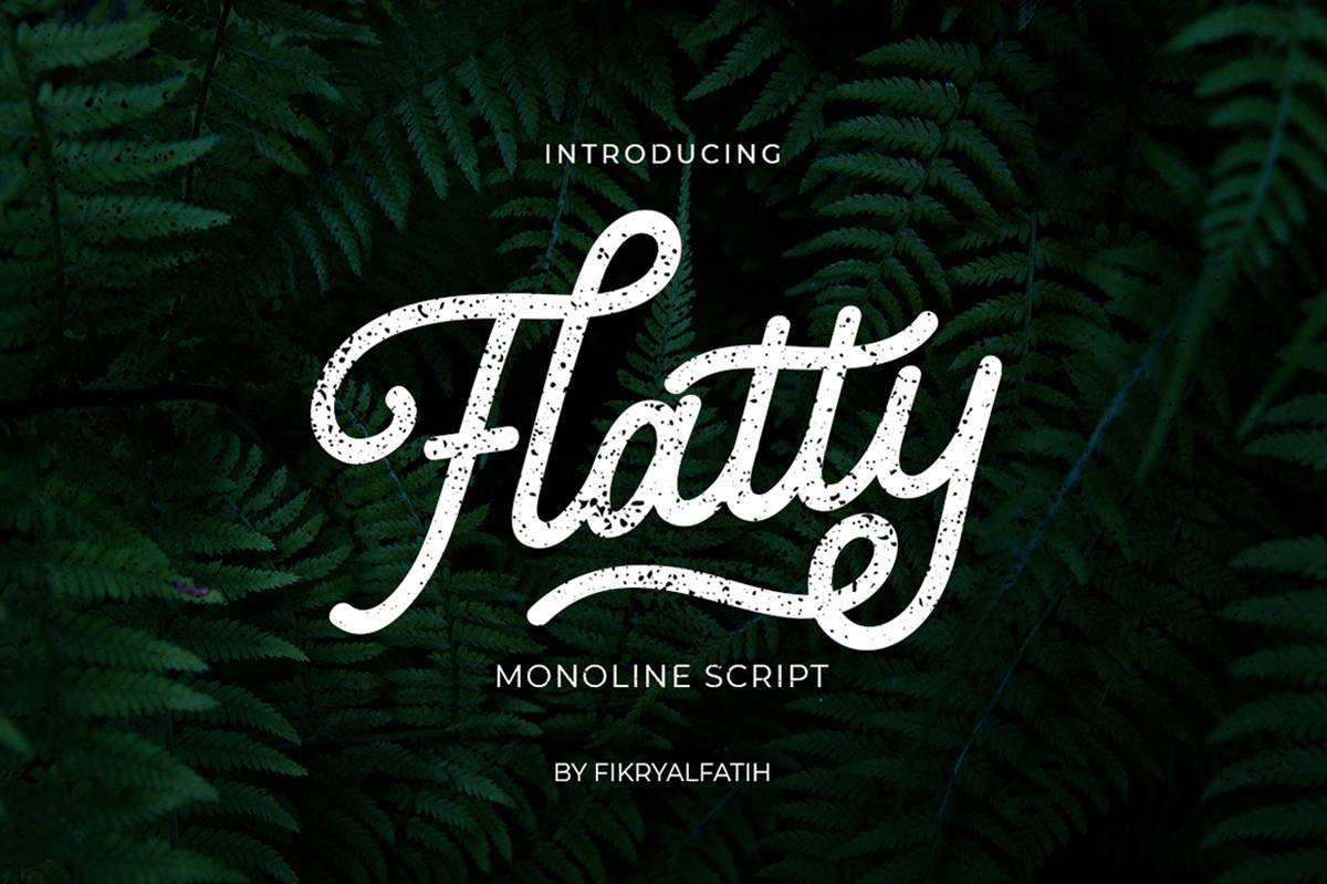 Flatty Font sample