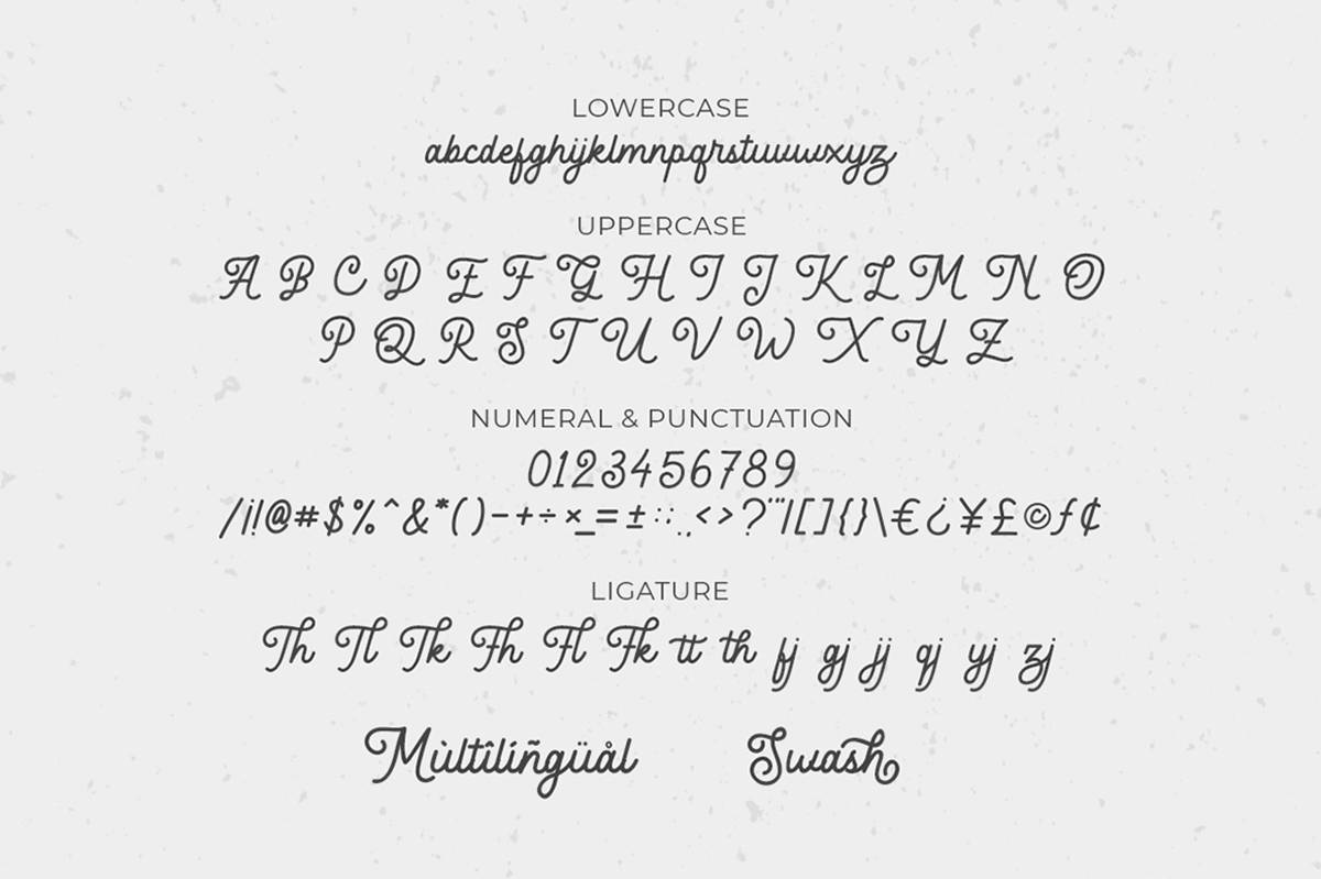 Flatty Font sample