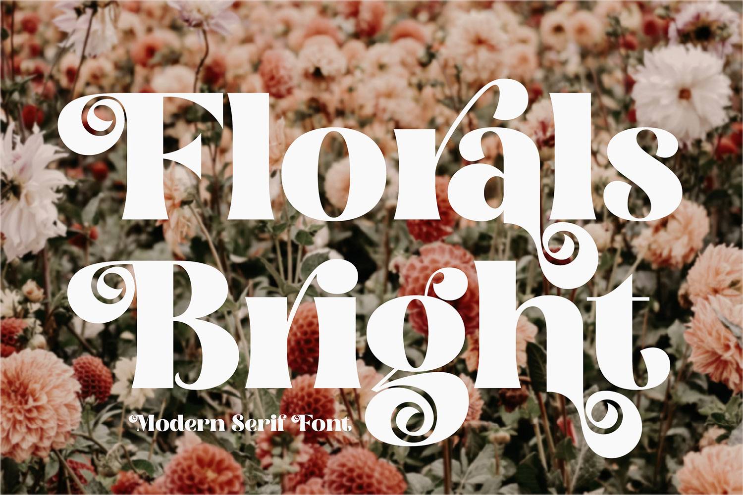 Florals Bright Font sample