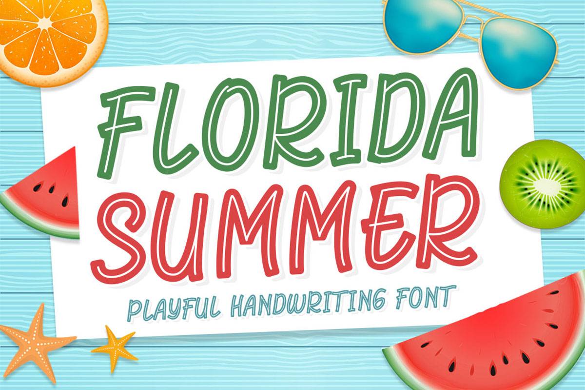 Florida Summer Font sample