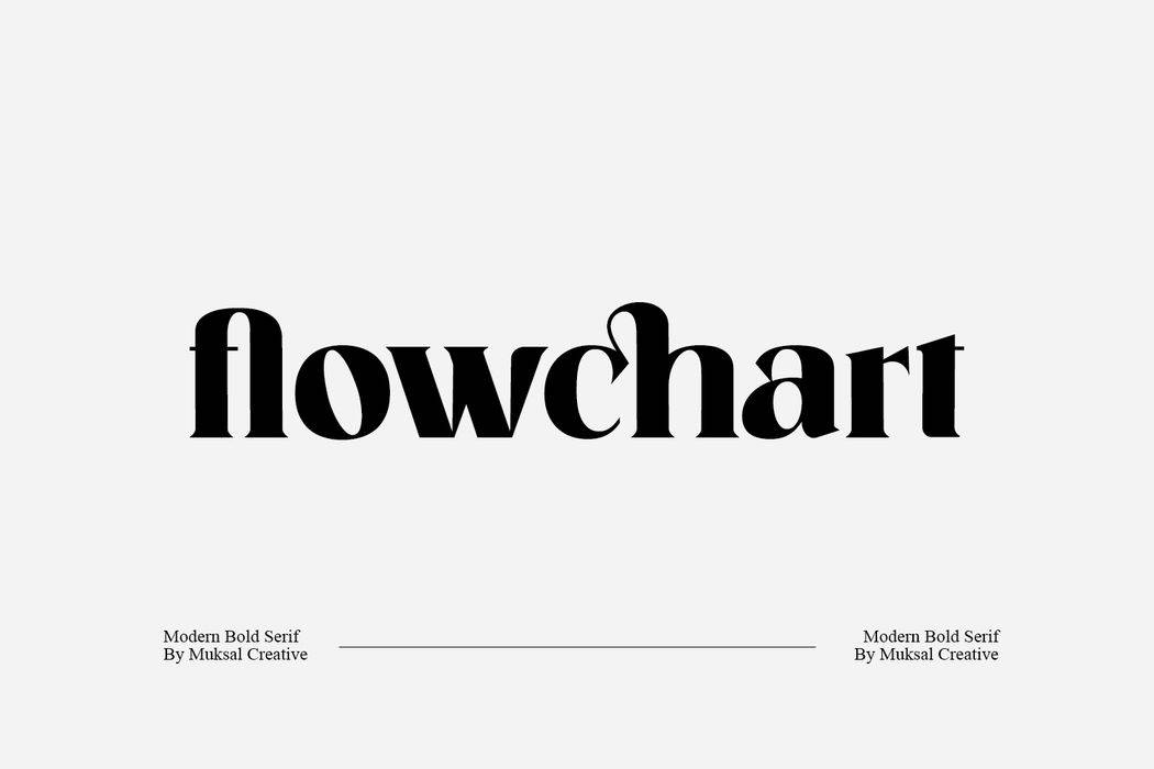 Flowchart Font sample