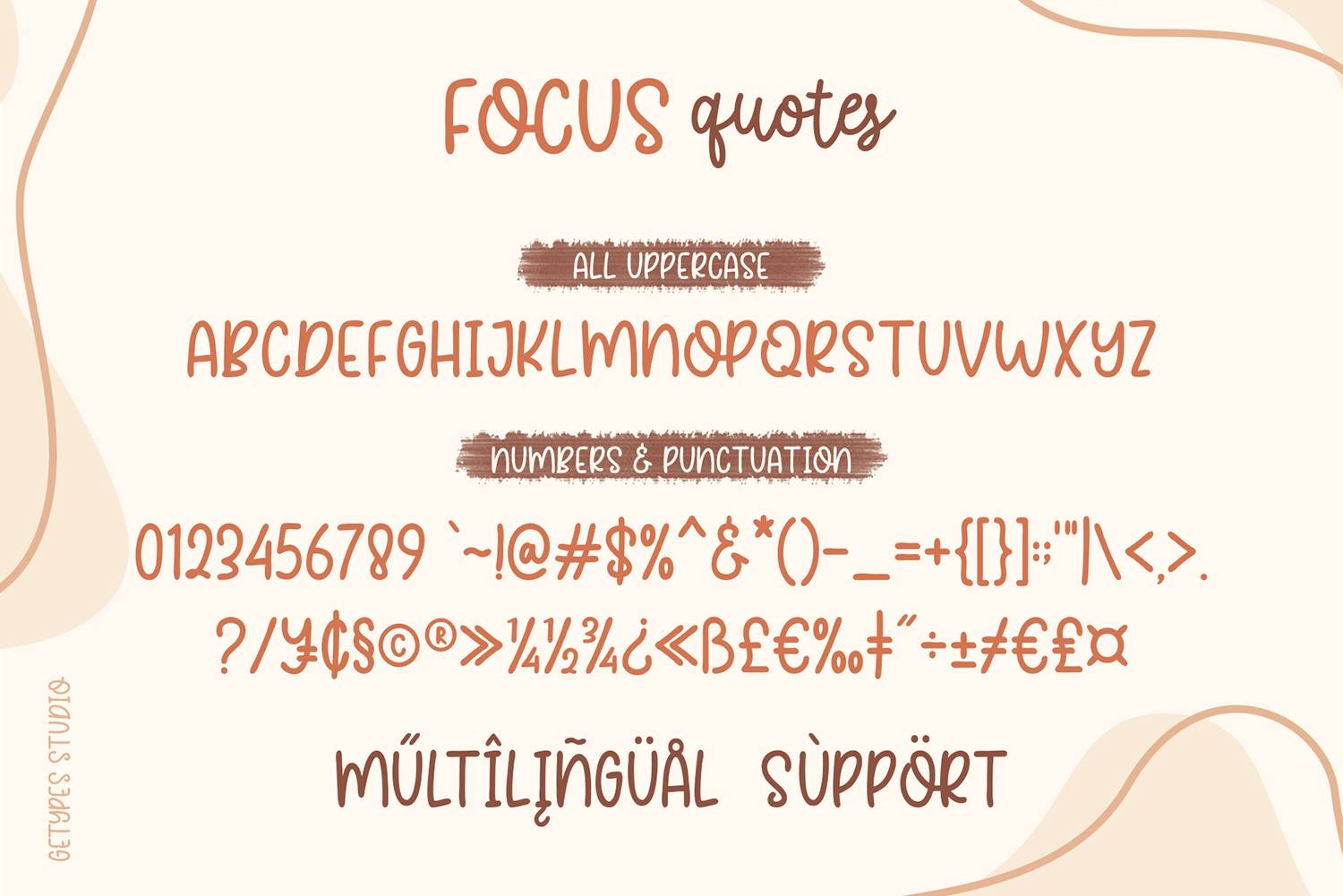 Focus Quotes Font sample