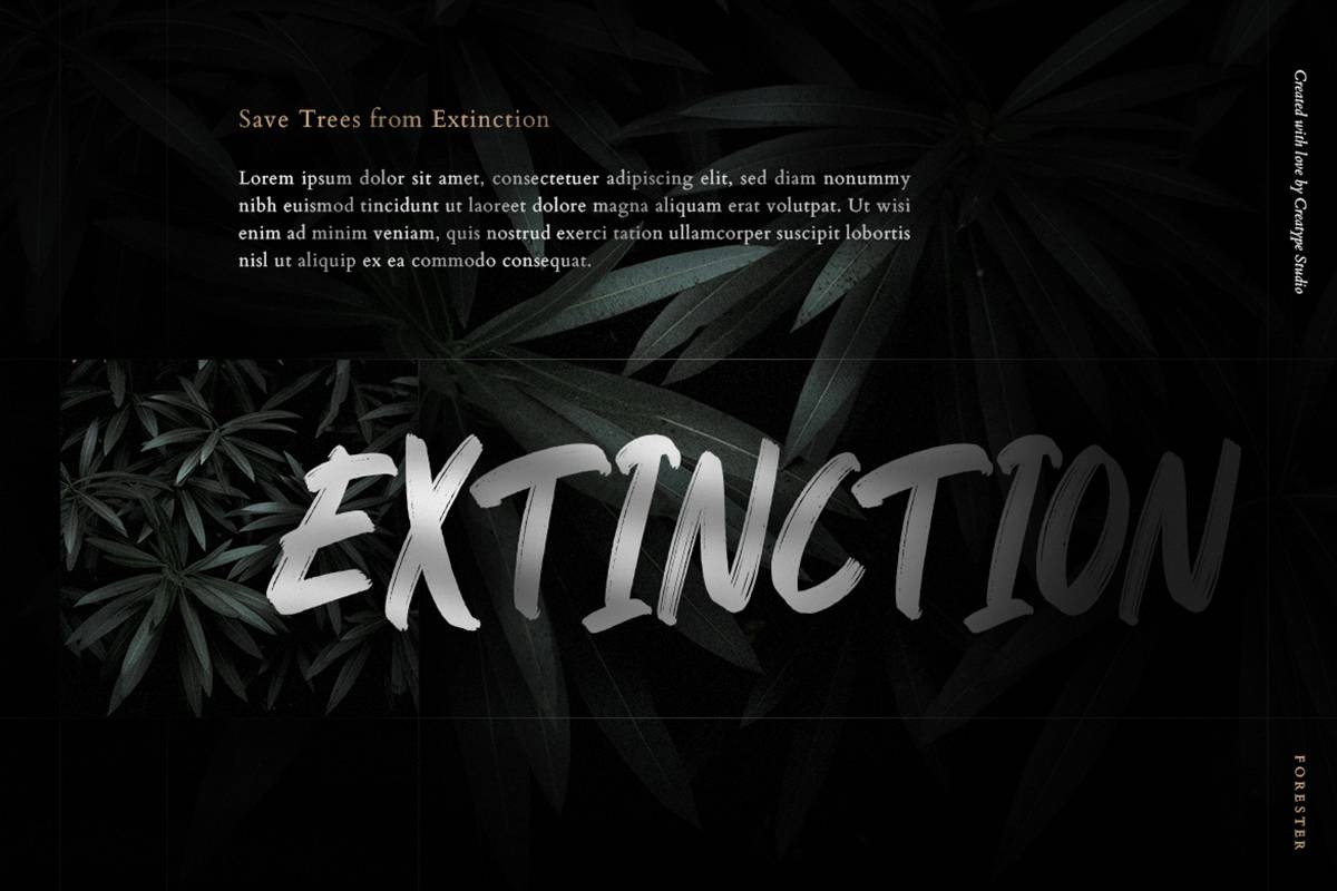 Forester Font sample