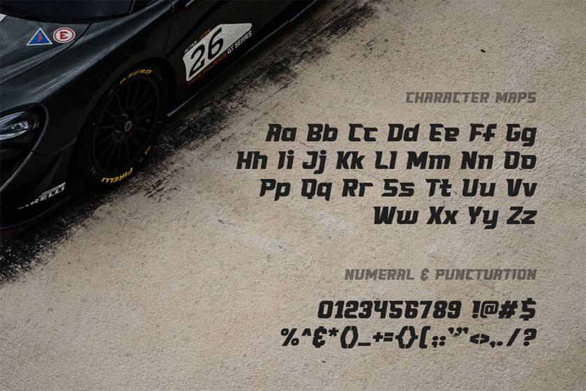 Formula A Font sample