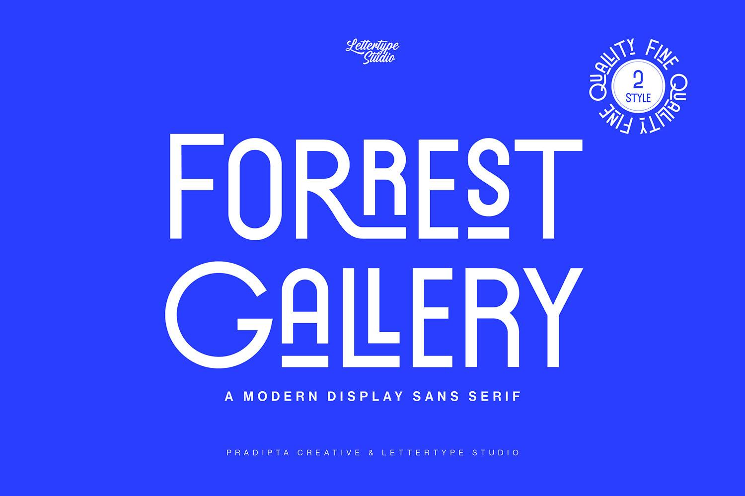 Forrest Gallery Font sample