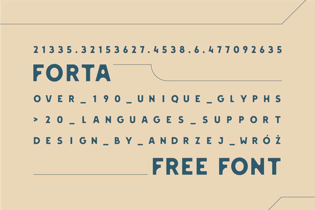 Forta – Display Font sample