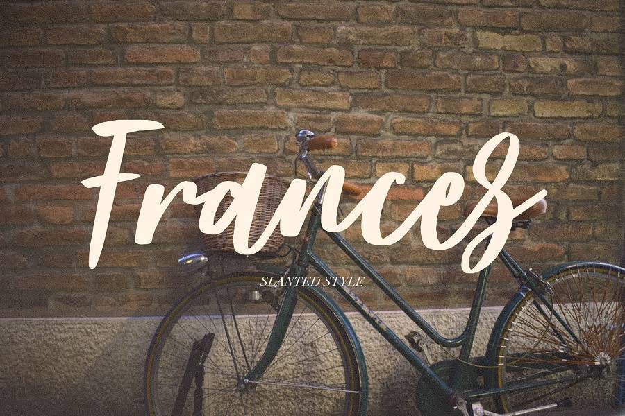 Frances Modern Script Font sample