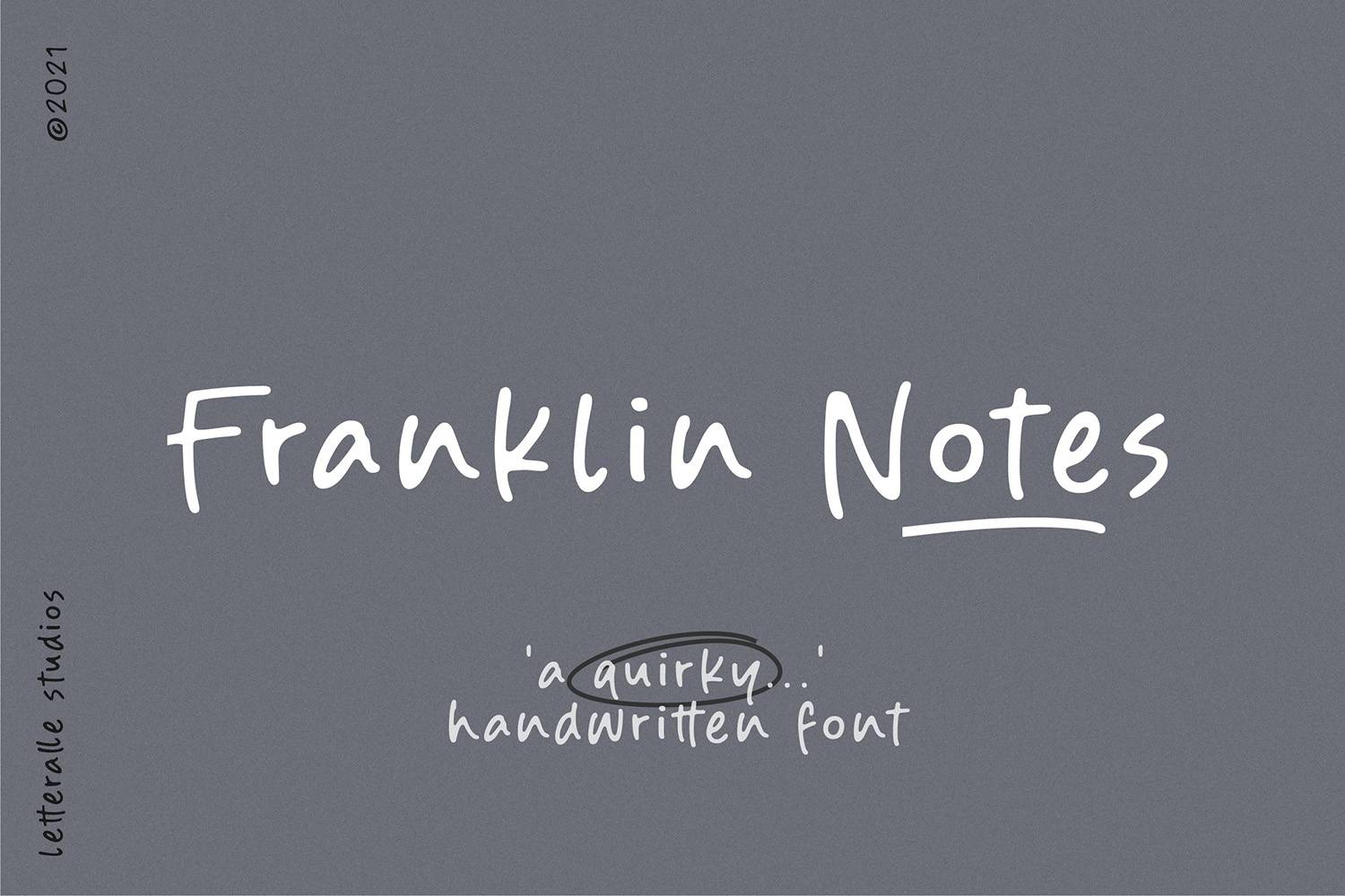 Franklin Notes Font sample