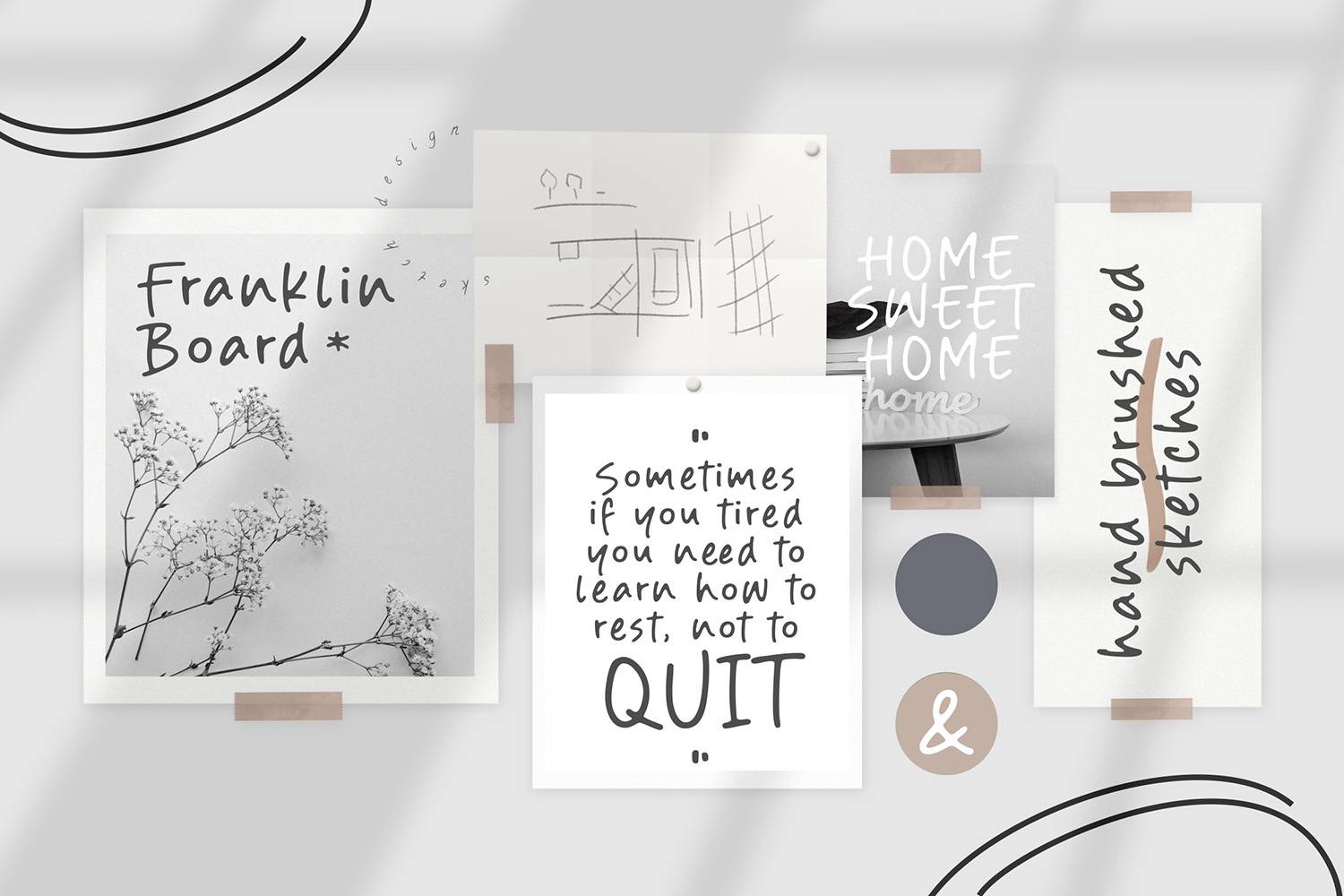 Franklin Notes Font sample