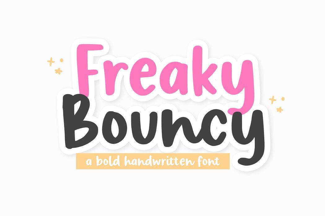 Freaky Bouncy Font sample