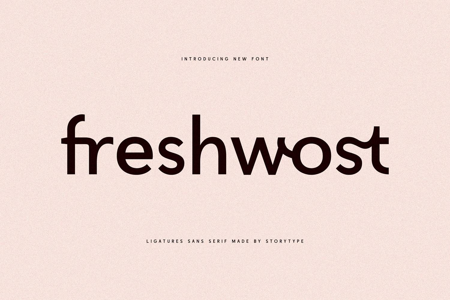 Freshwost Font sample