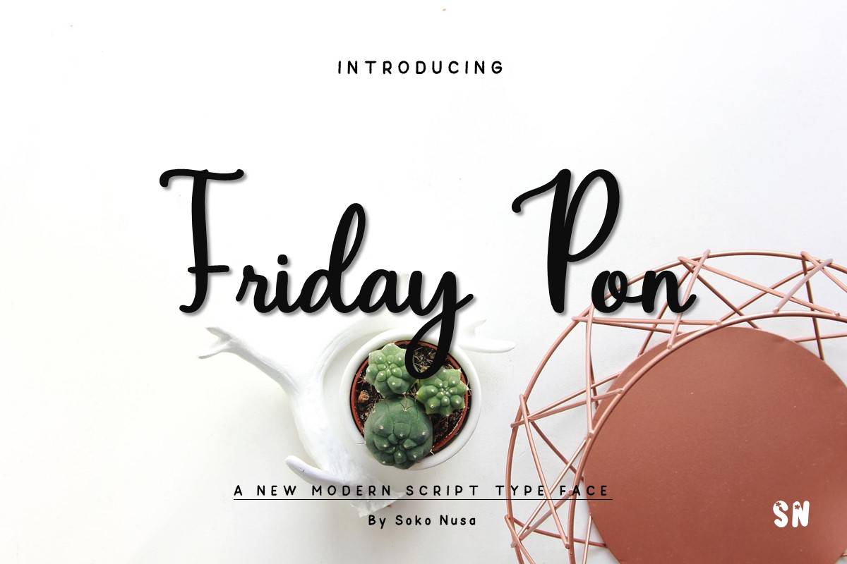 Friday Pon Font sample