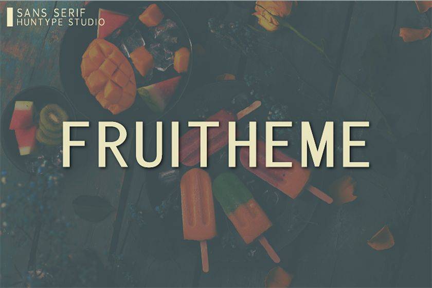 Fruitheme Font sample