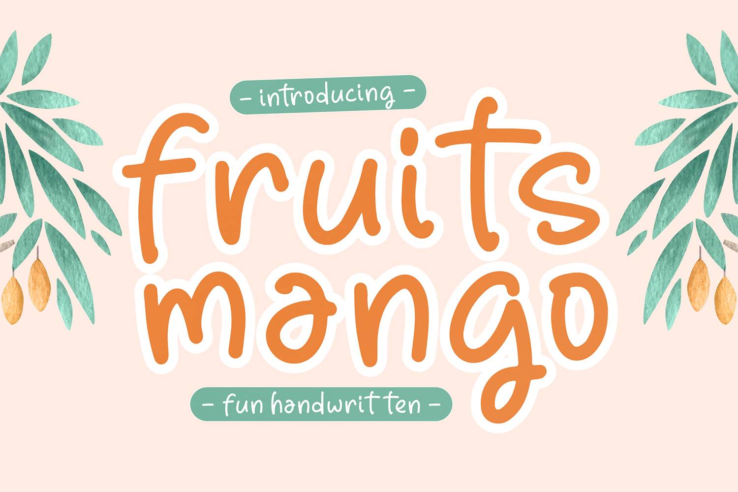 Fruits Mango Font sample