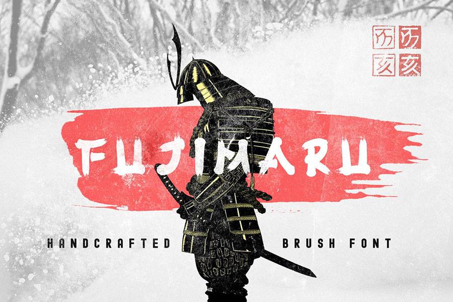Fujimaru Brush Display Font sample