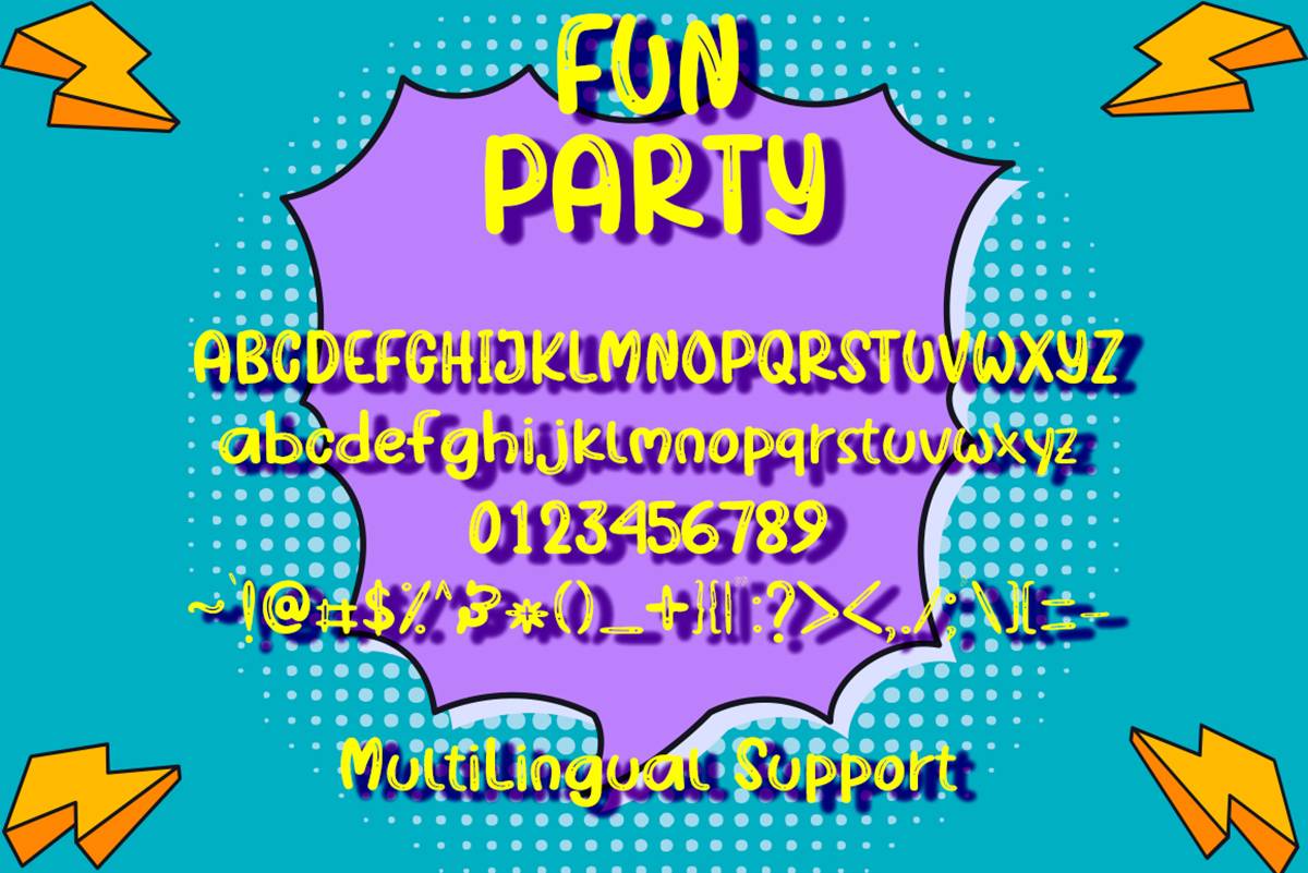 Fun Party Font sample