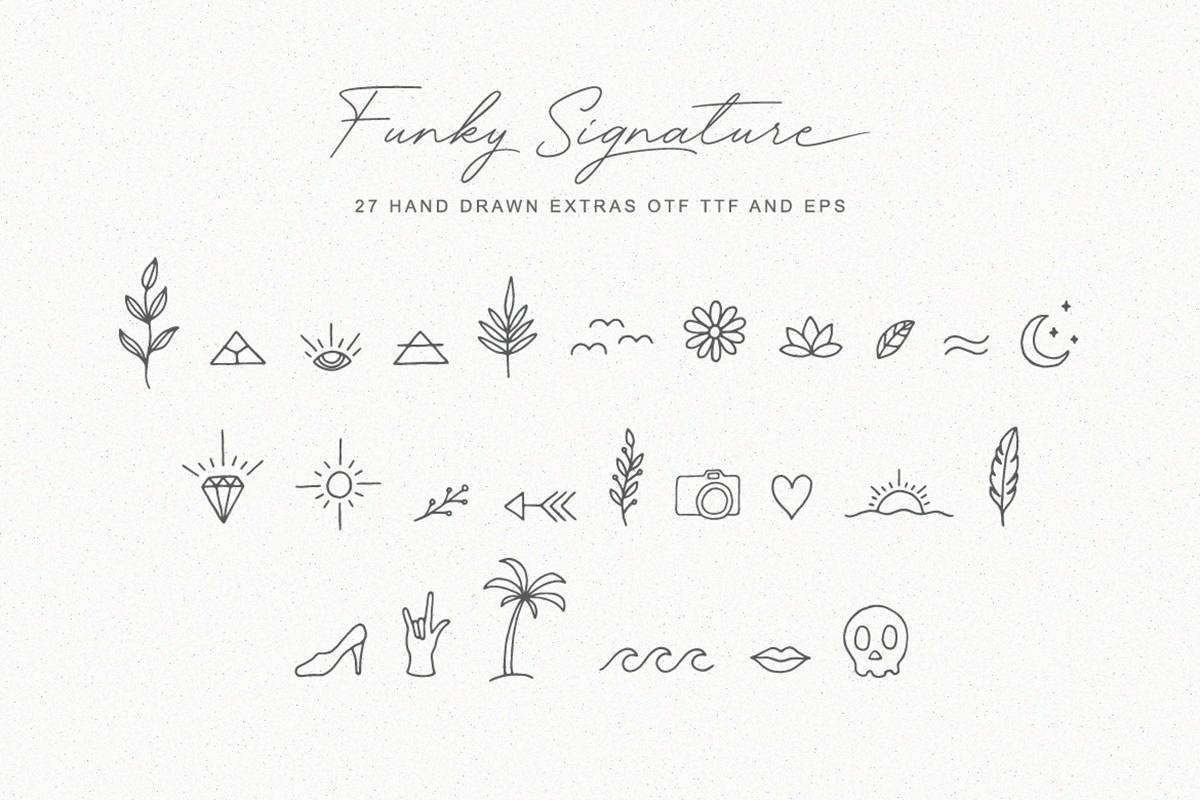 Funky Signature Font sample