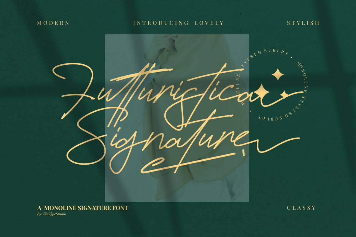 Futturistica Signature Font sample
