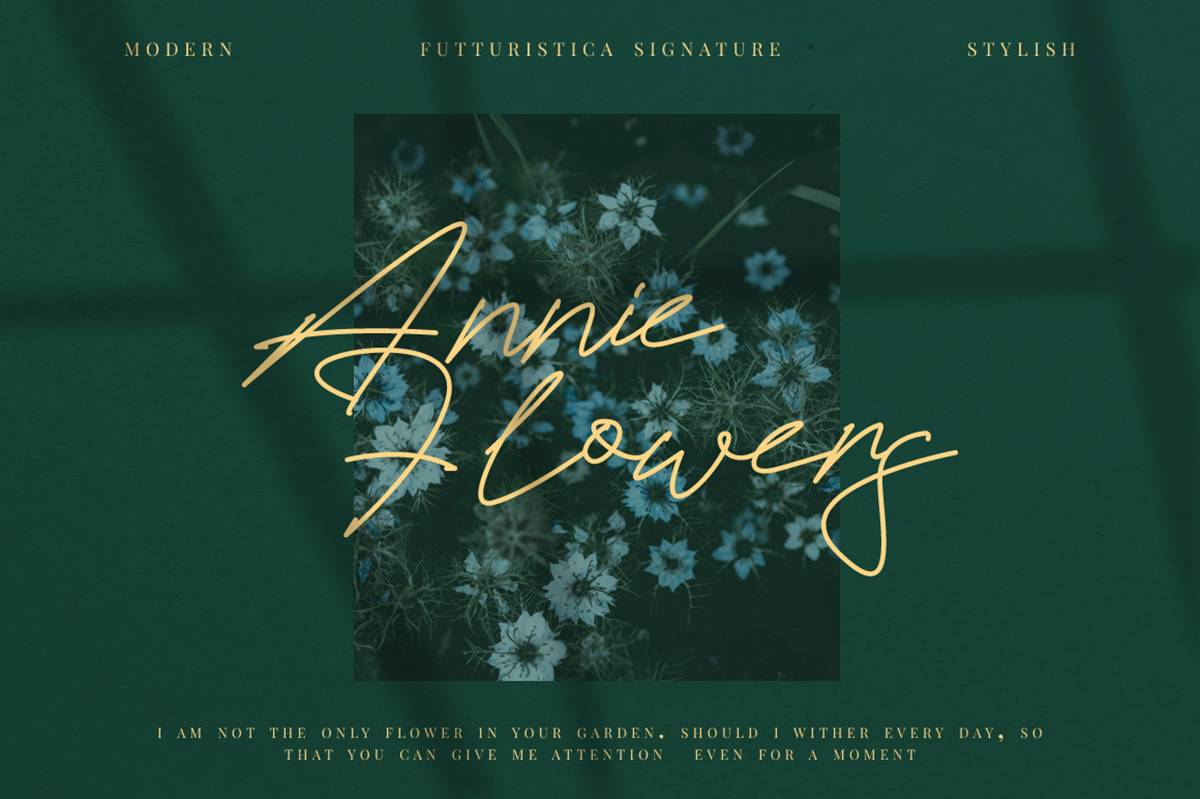 Futturistica Signature Font sample