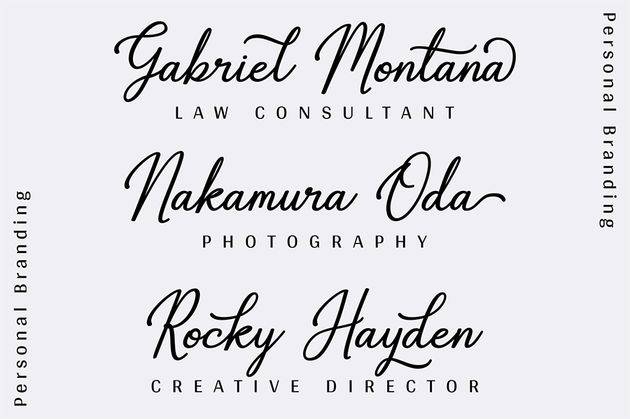 Gabryna Script Demo sample
