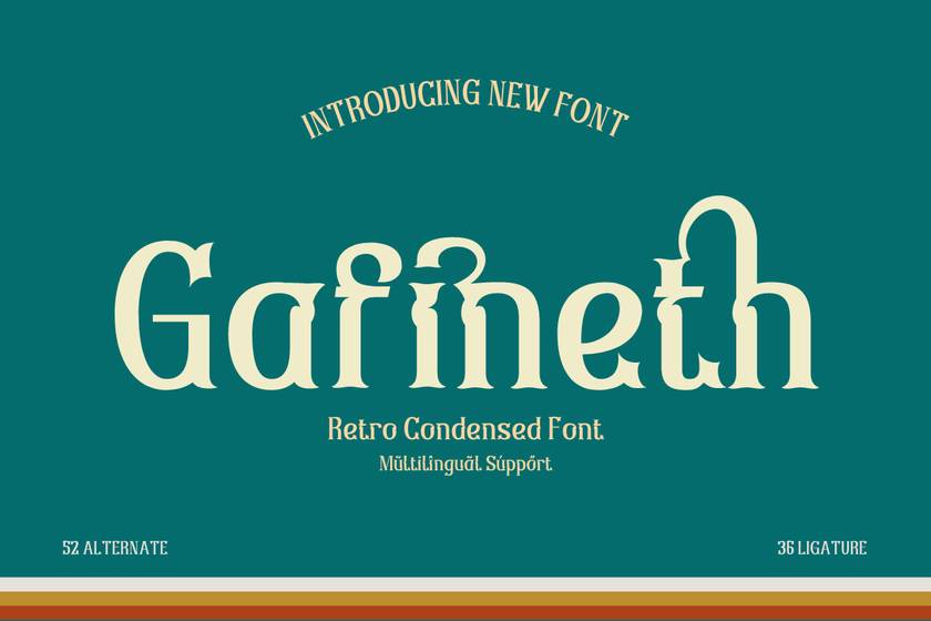 Gafineth Font sample