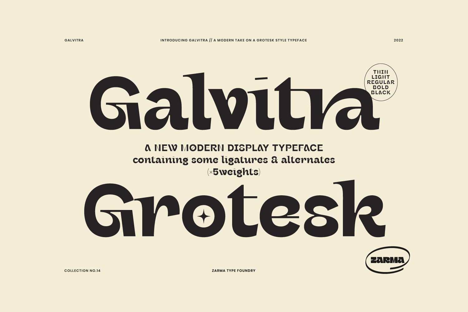 Galvitra Font sample