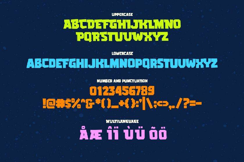 Gameria Font sample