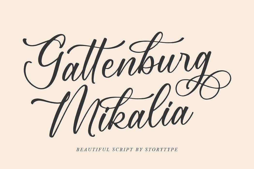 Gattenburg Mikalia Font sample