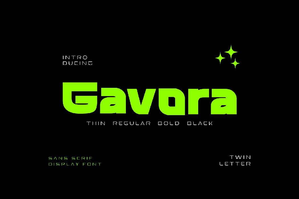 Gavora Font sample