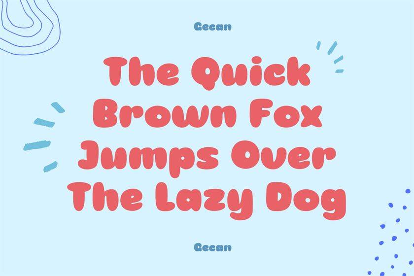 Gecan Font sample