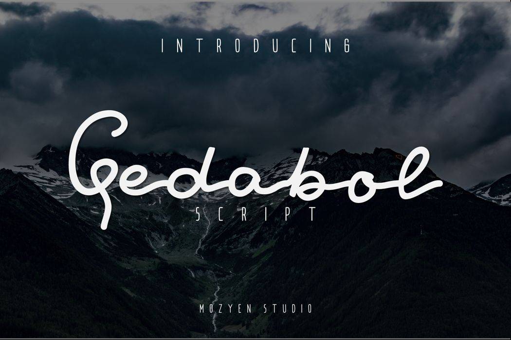 Gedabol Font sample