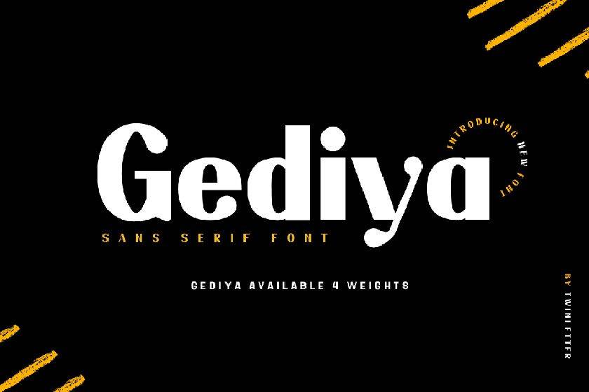 Gediya Font sample