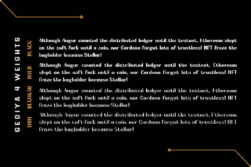 Gediya Font sample